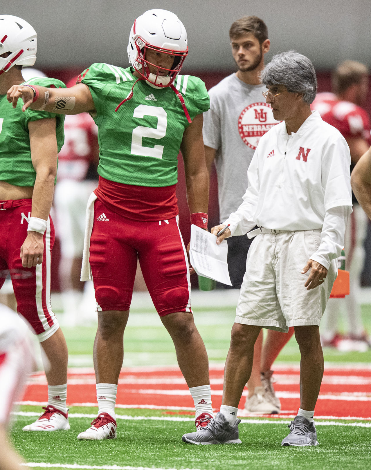 NU football practice, 8.7